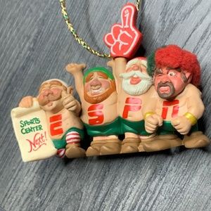 ESPN Christmas Ornament, Sports Center Next 00's, Fans letter's on chest